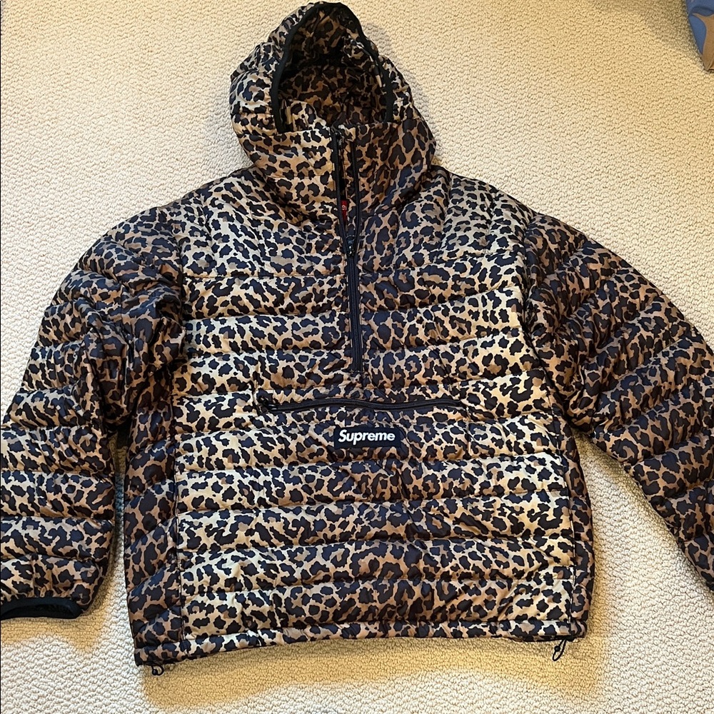 Supreme Leopard Print Puffer Jacket